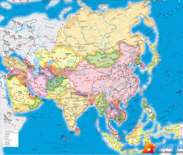 亚洲地图高清全图