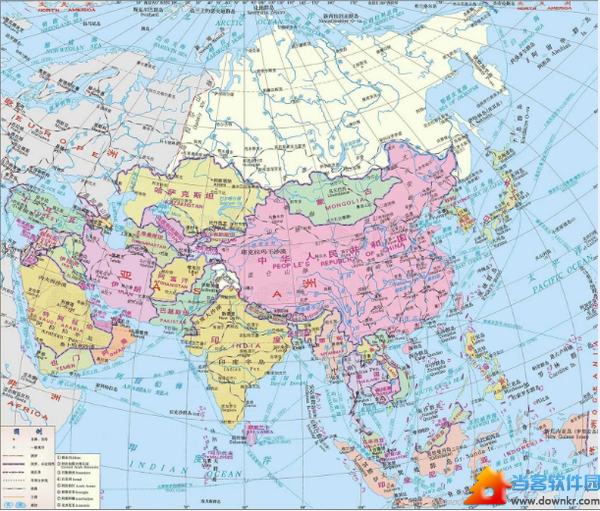 亚洲地图下载