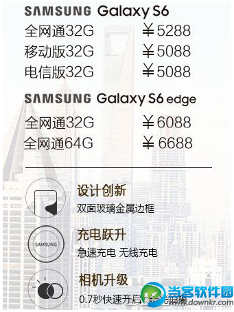 京东公布三星s6/s6 edge各版本国行报价