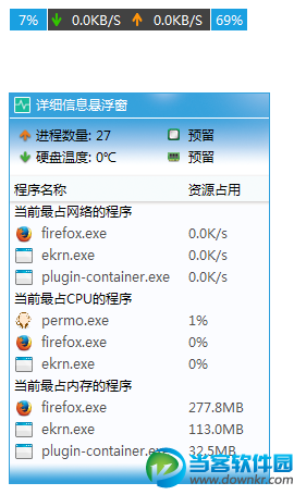 系统性能监控悬浮窗工具