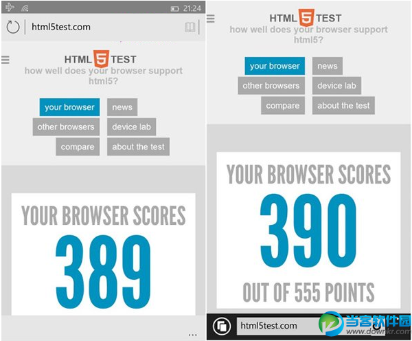 Win10手机预览版10080：提升了两款内置web浏览器的HTML5性能