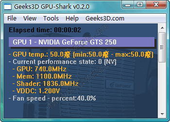 GPU Shark(显示显卡信息) V0.9.6.0 绿色版