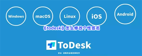 《todesk》怎么修改个性签名